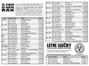 Vinařství Minařík - letní služby