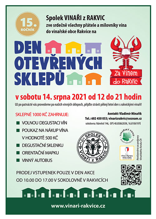 Den otevřených sklepů v Rakvicích 2021 Den otevřených sklepů v Rakvicích 2021